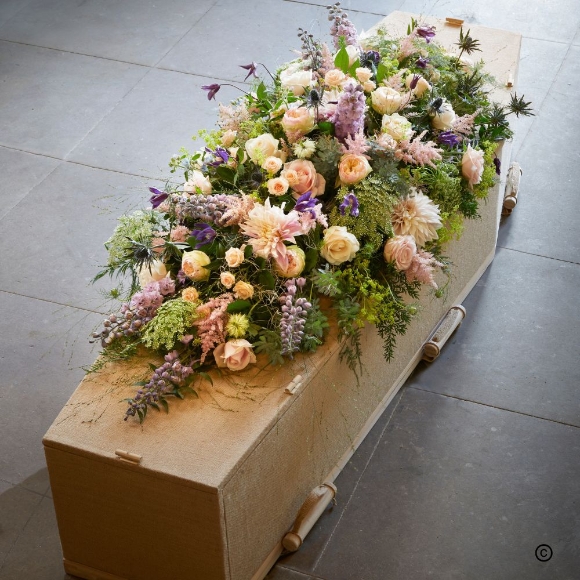 Countryside Summer Garden Coffin Spray