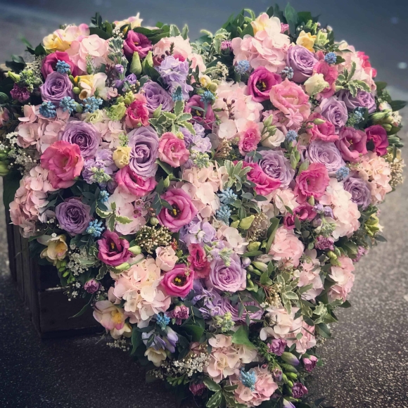 Heart Pink Funeral Tribute