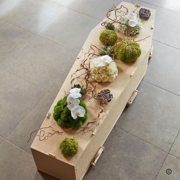 Sustainable Heavenly Spheres Coffin Flowers