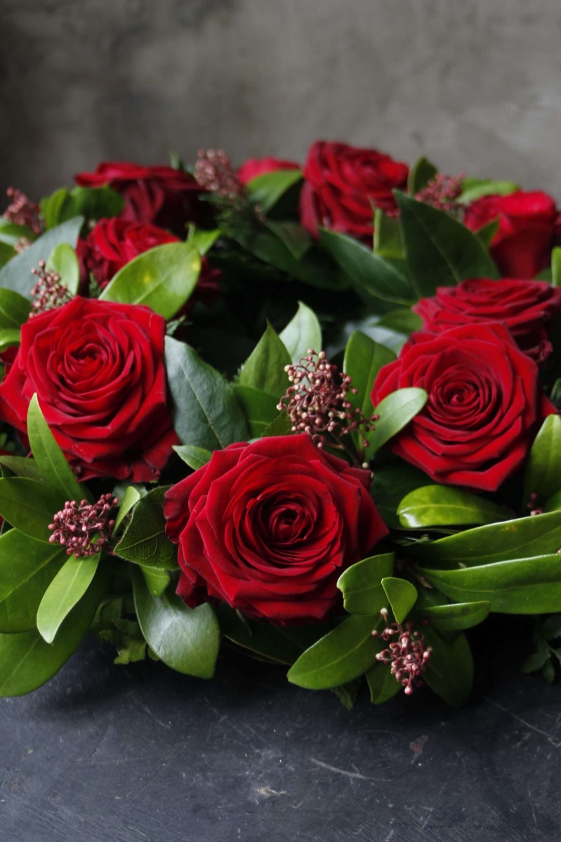 Wreath Red Roses