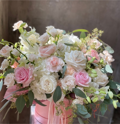 Blush Elegance Hat Box