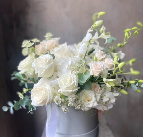 Delux Pure White Hat Box