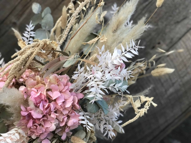 Dried Hydrangea in a vase