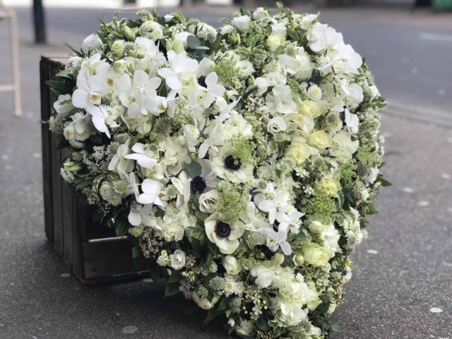 Heart White Funeral Tribute