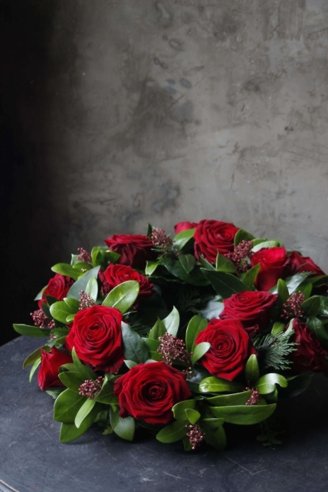 Wreath Red Roses